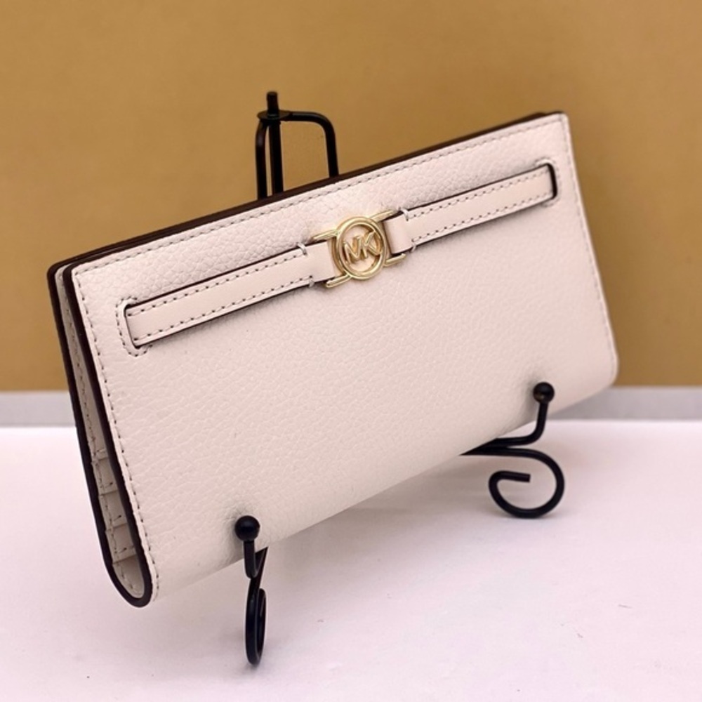 Michael Kors Reed Large Snap Bifold Wallet Light Cream